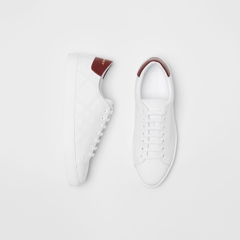 Men’s white Burberry sneakers